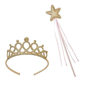 Pink & Gold Princess Wand & Tiara Set