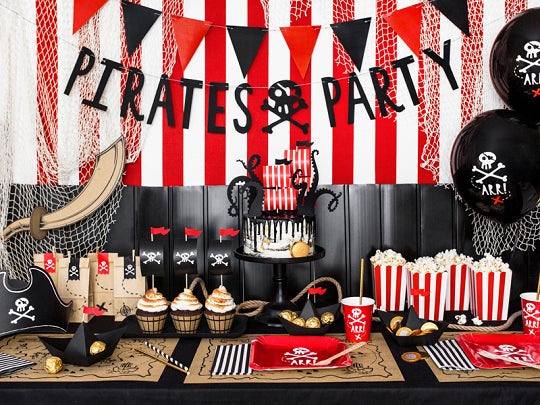 Red Striped Popcorn Boxes 6ct - The Party Darling