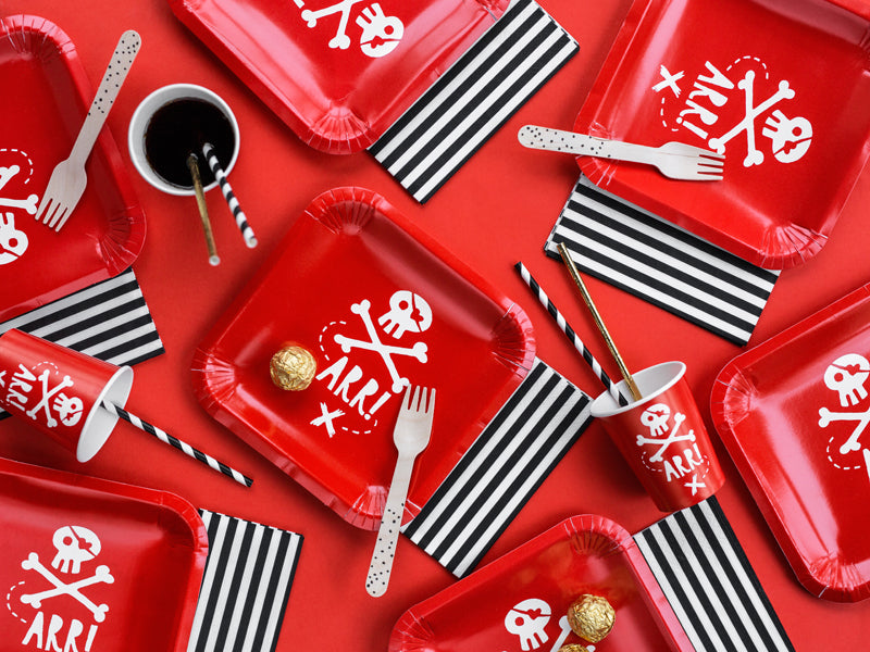 Black Doodles Wooden Cutlery Service for 6 | The Party Darling