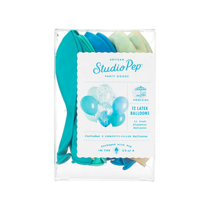 Poolside Blue Classic Balloons Pack