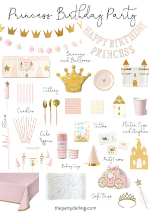 Pink & Gold Princess Wand & Tiara Set | The Party Darling