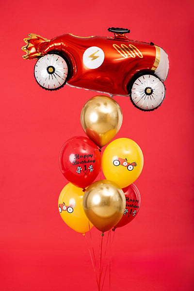 Fast Race Car 1st Birthday Balloons 6ct - The Party Darling