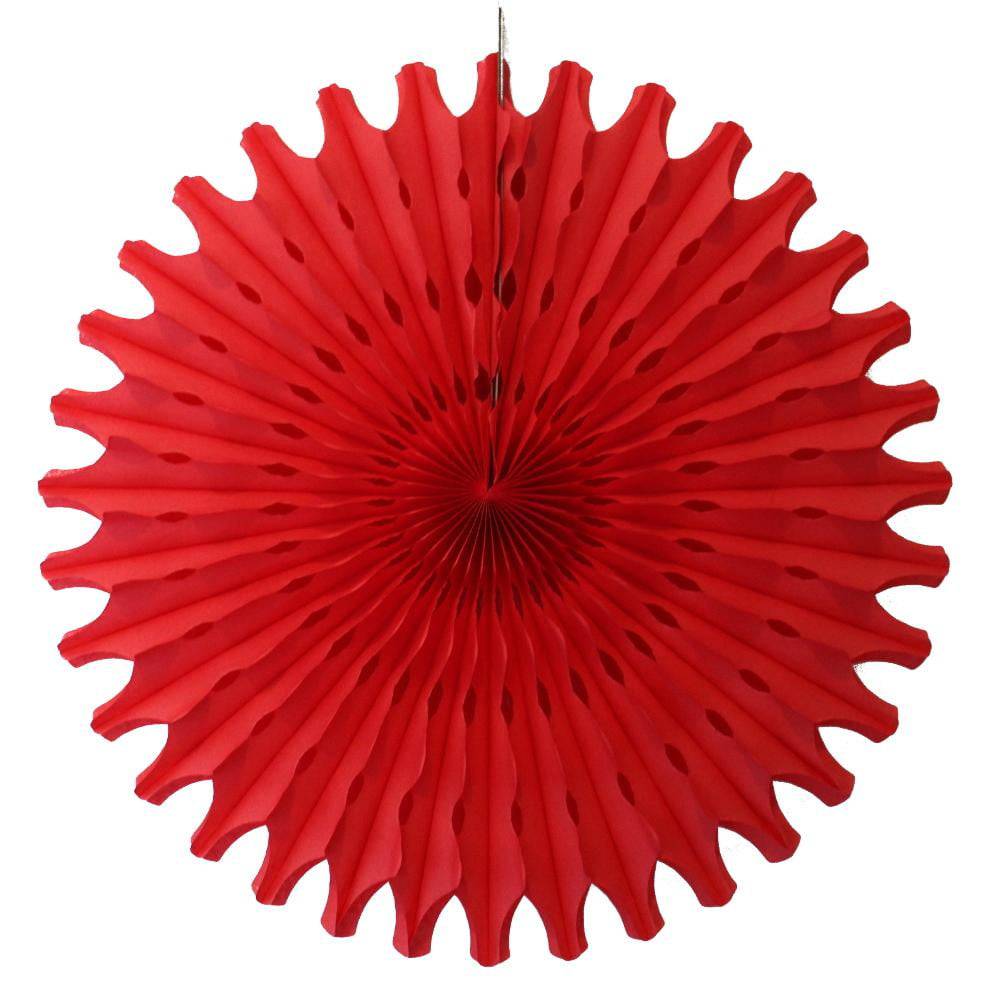 Red Tissue Paper Fan 18in | The Party Darling