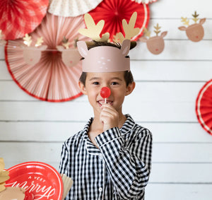 Child Reindeer Party Hats 8ct | The Party Darling