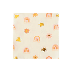 Retro Rainbow Lunch Napkins 16ct | The Party Darling