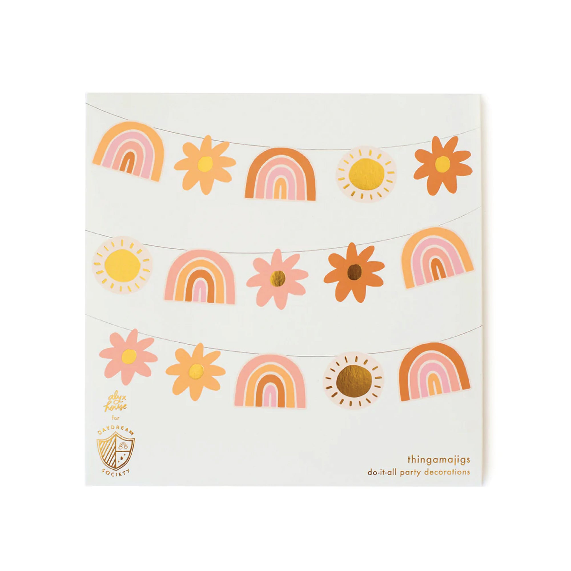 Retro Rainbow DIY Garland 20ft | The Party Darling