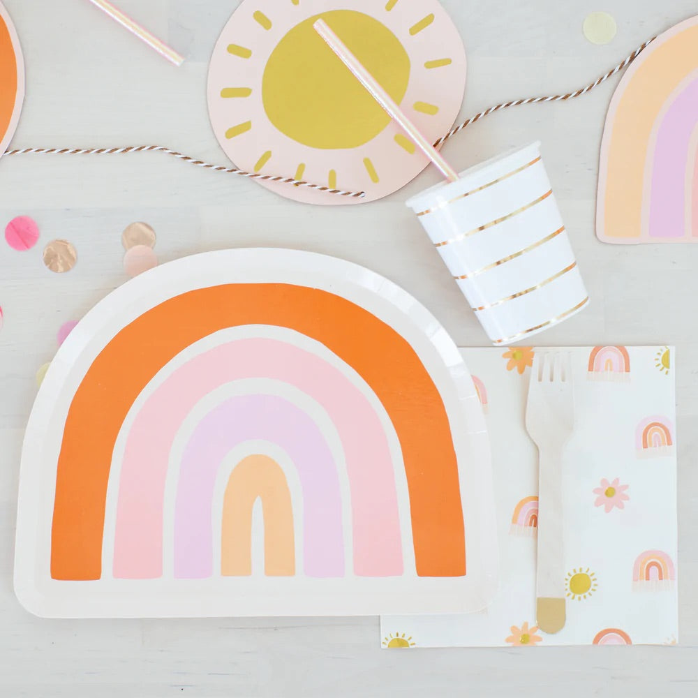 Retro Rainbow Lunch Napkins 16ct | The Party Darling