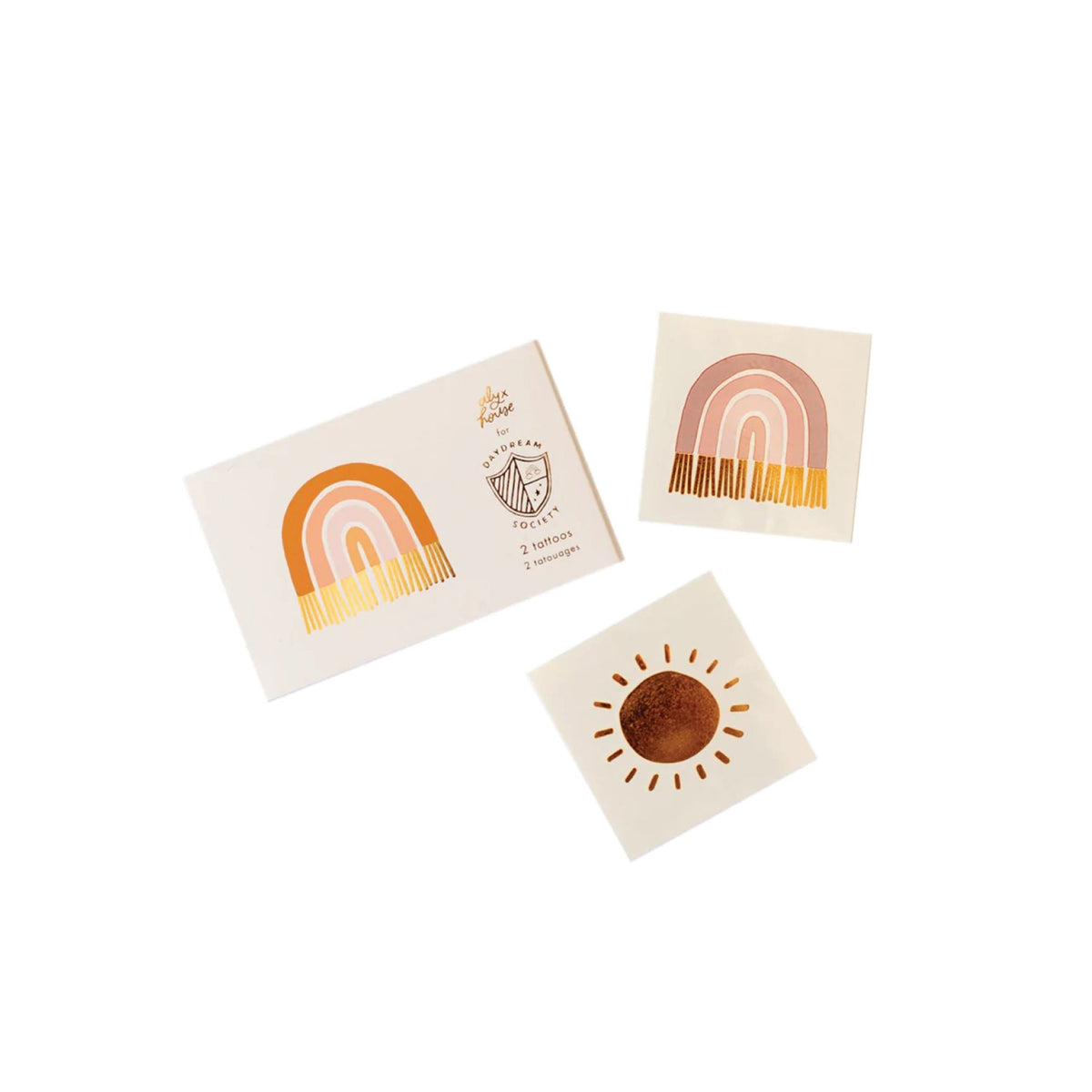 Retro Rainbow Temporary Tattoos 2ct | The Party Darling