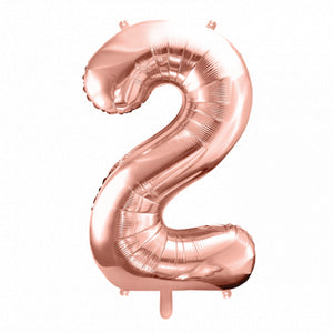 34" Giant Rose Gold Number Balloon 2  | The Party Darling