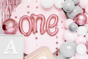 Rose Gold One Script Foil Balloon - The Party Darling