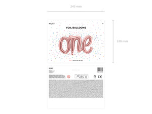 Rose Gold One Script Foil Balloon - The Party Darling
