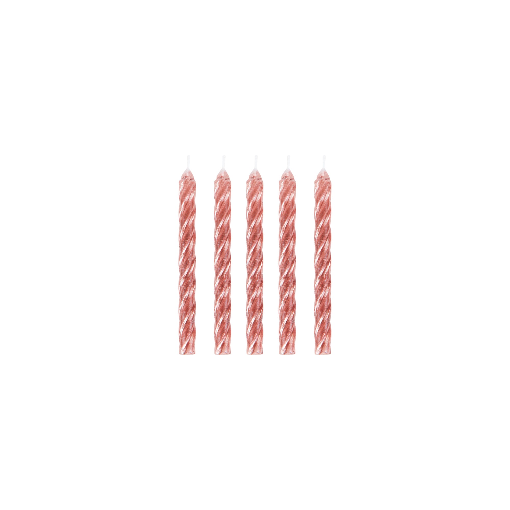 Rose Gold Spiral Birthday Candles 24ct | The Party Darling