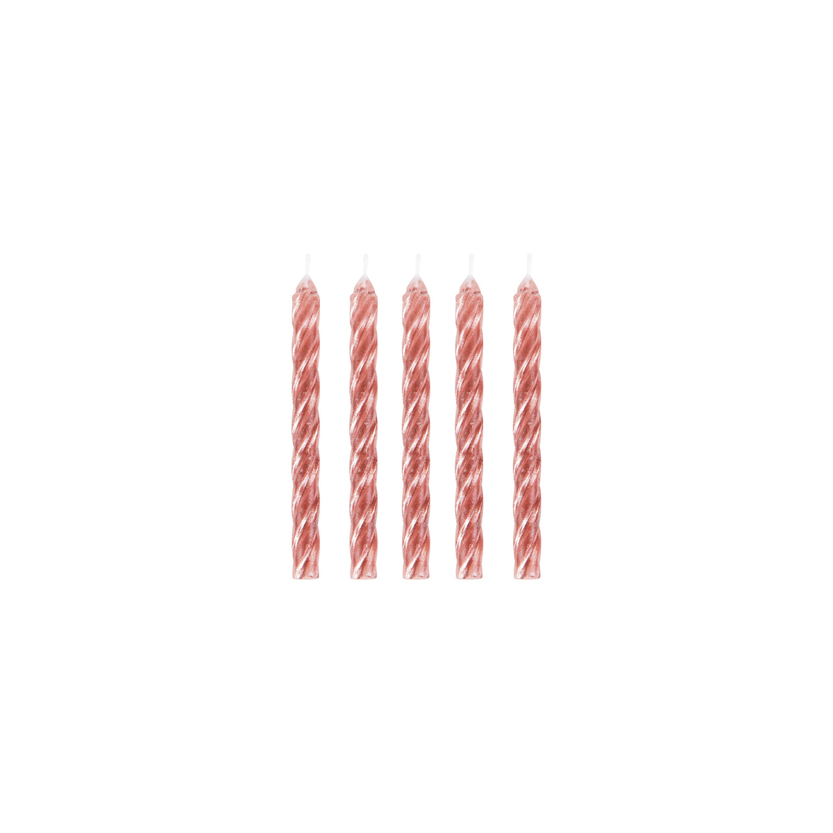 Rose Gold Spiral Birthday Candles 24ct | The Party Darling
