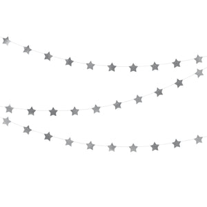 Silver Star Garland 12'