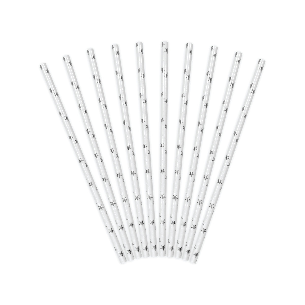 Silver Star Paper Straws