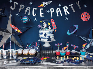 Space Rocket Lunch Plates 6ct - The Party Darling