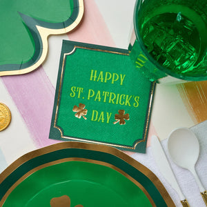 Happy St. Patrick's Day Dessert Napkins 16ct | The Party Darling