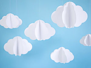 White Cloud Hanging Decorations 3ct - The Party Darling