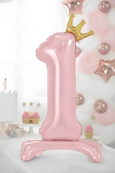 Standing Pink Number 1 Foil Balloon 33in | The Party Darling