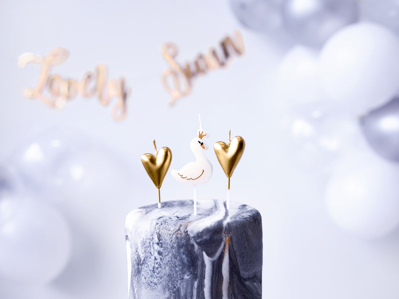 Lovely Swan Birthday Candles 6ct | The Party Darling