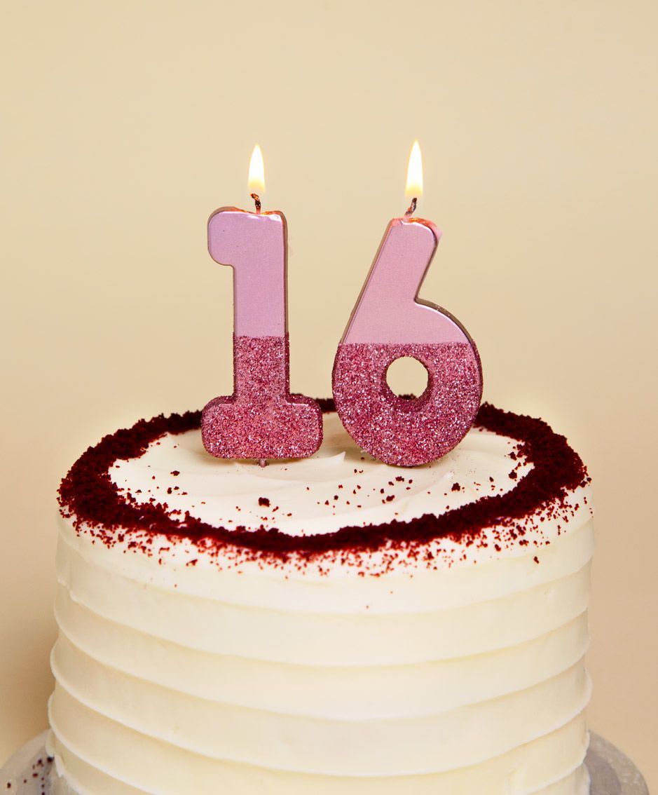 Rose Gold Glitter Dipped Number Birthday Candle | The Party Darling