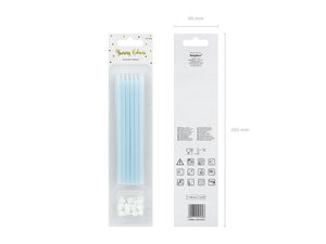 Tall Light Blue Birthday Candles - The Party Darling