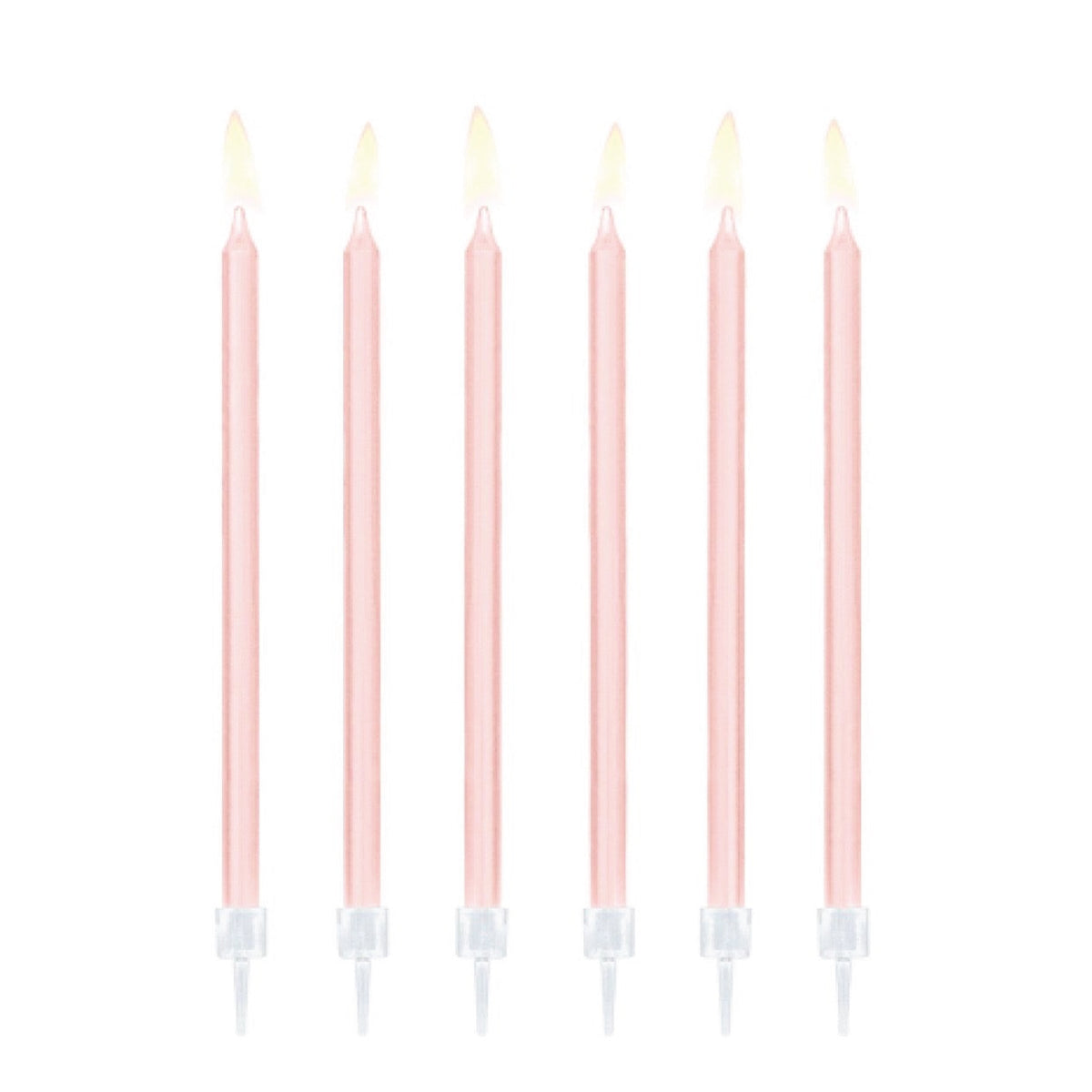 Tall Light Pink Birthday Candles 12ct | The Party Darling