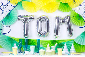 13in Air-Filled Silver Letter Balloon | The Party Darling