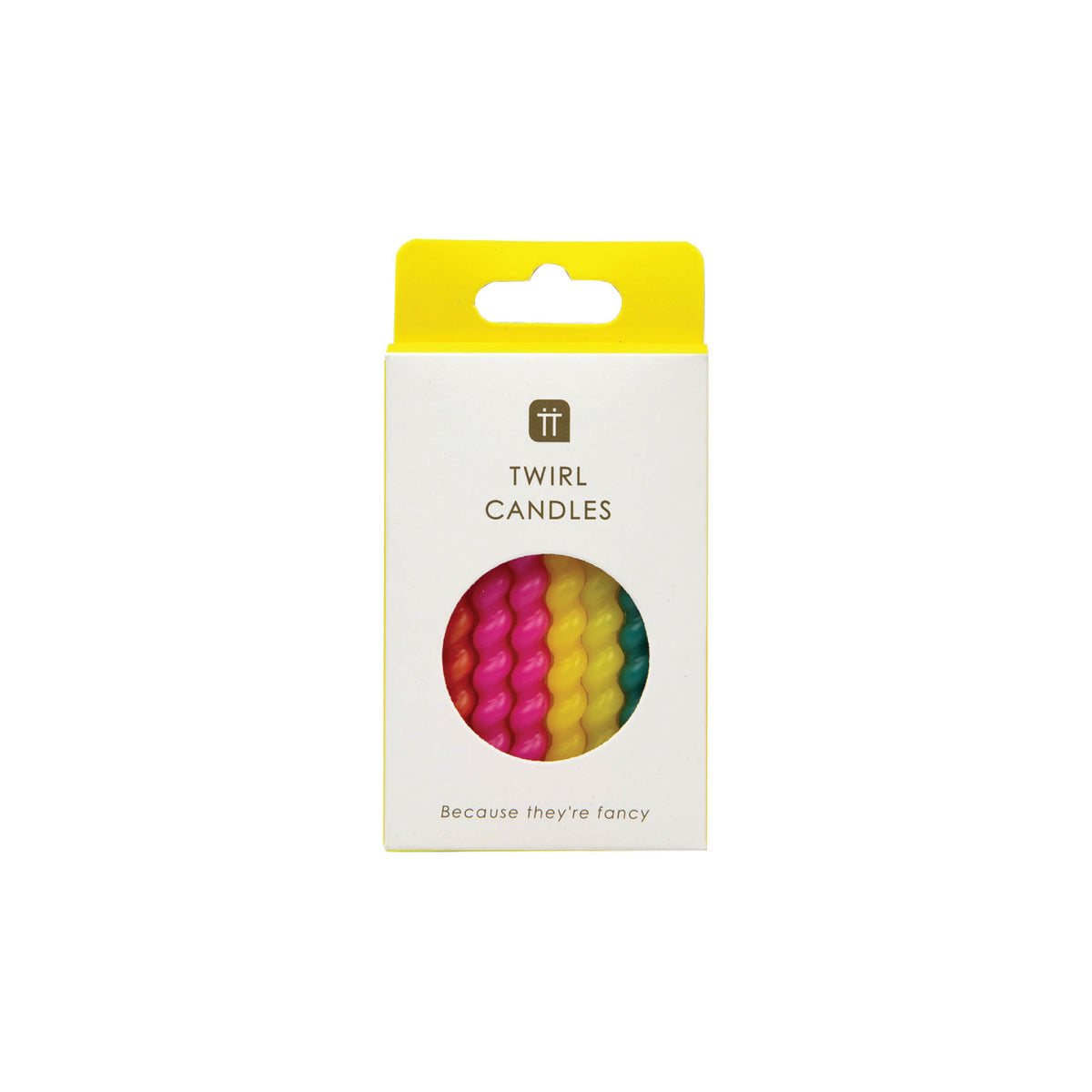 Twirl Multicolored Birthday Candles Packaged | The Party Darling