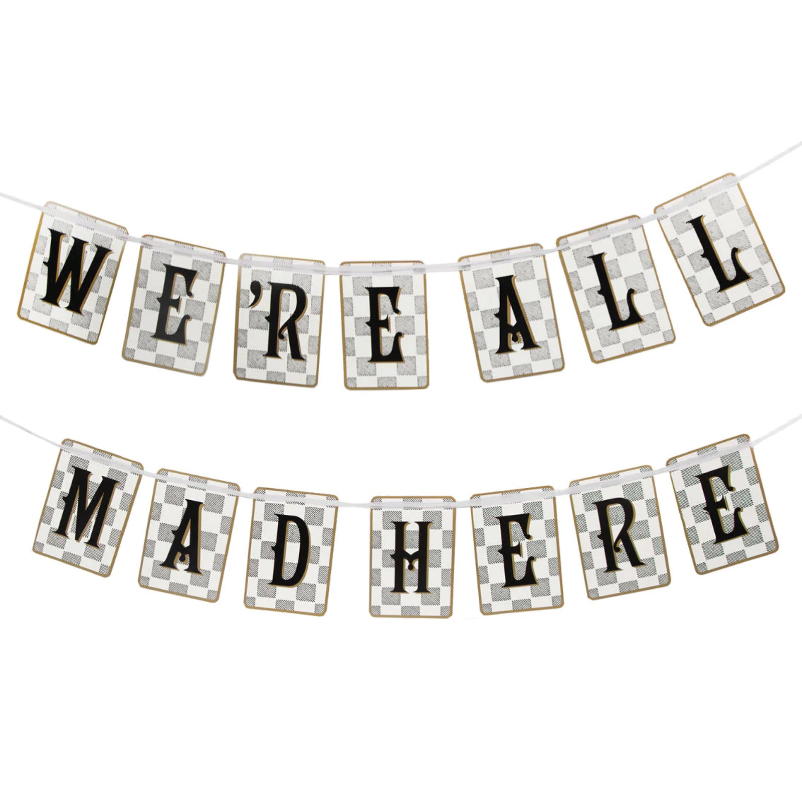 Alice in Wonderland We're All Mad Here Banner 10ft | The Party Darling