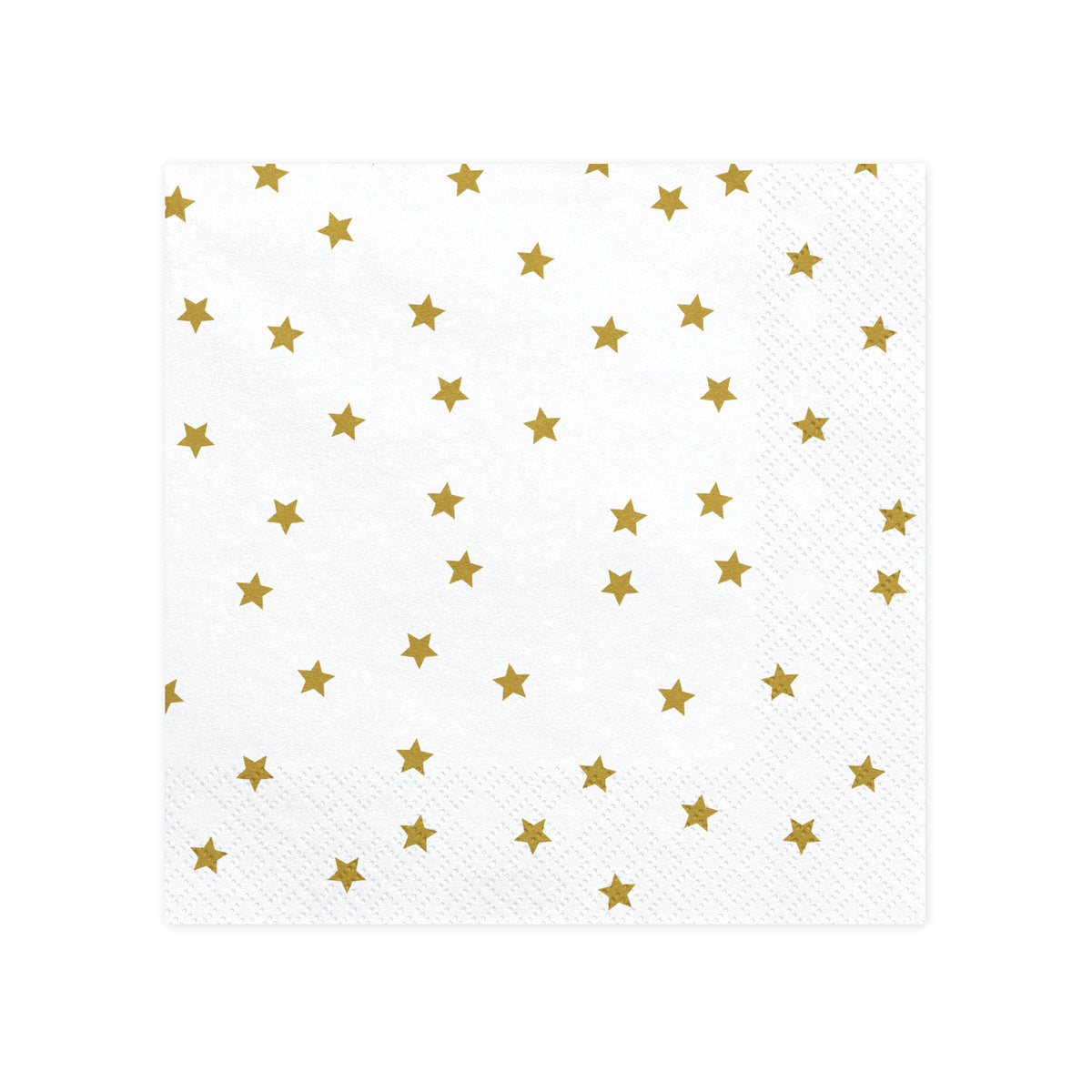White and Gold Star Napkins 20ct | The Party Darling
