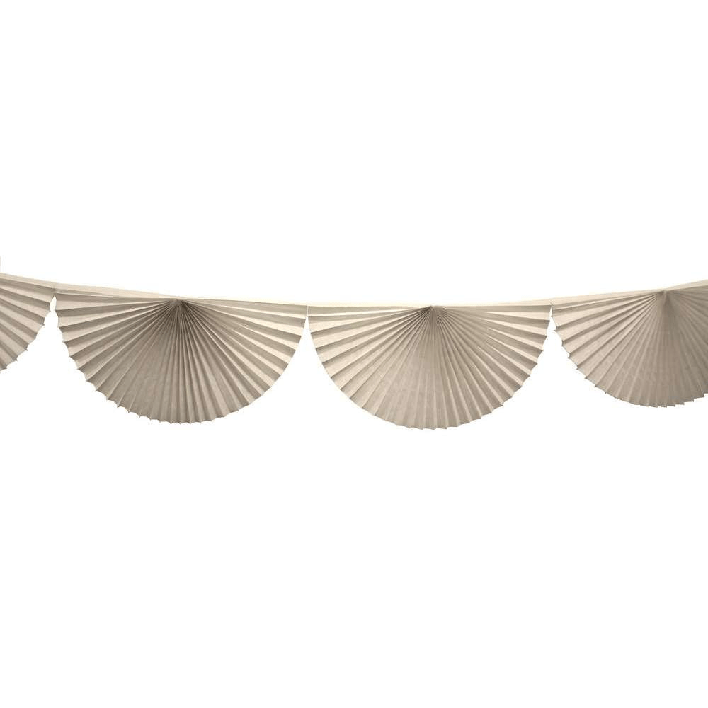 White Bunting Fan Garland 10ft | The Party Darling