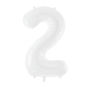 34" Giant White Number Balloon 2 | The Party Darling