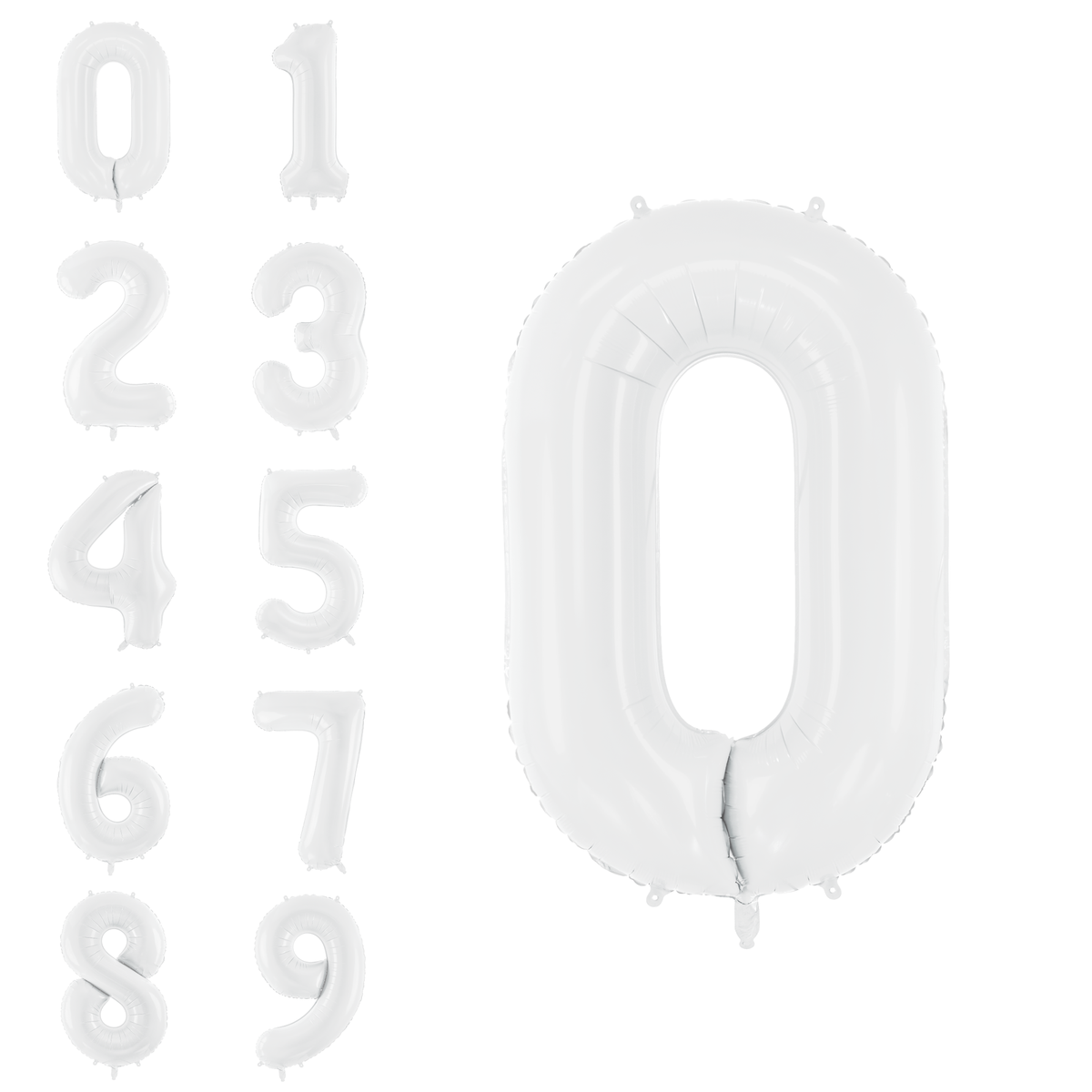 34" Giant White Number Balloon 0-9 | The Party Darling