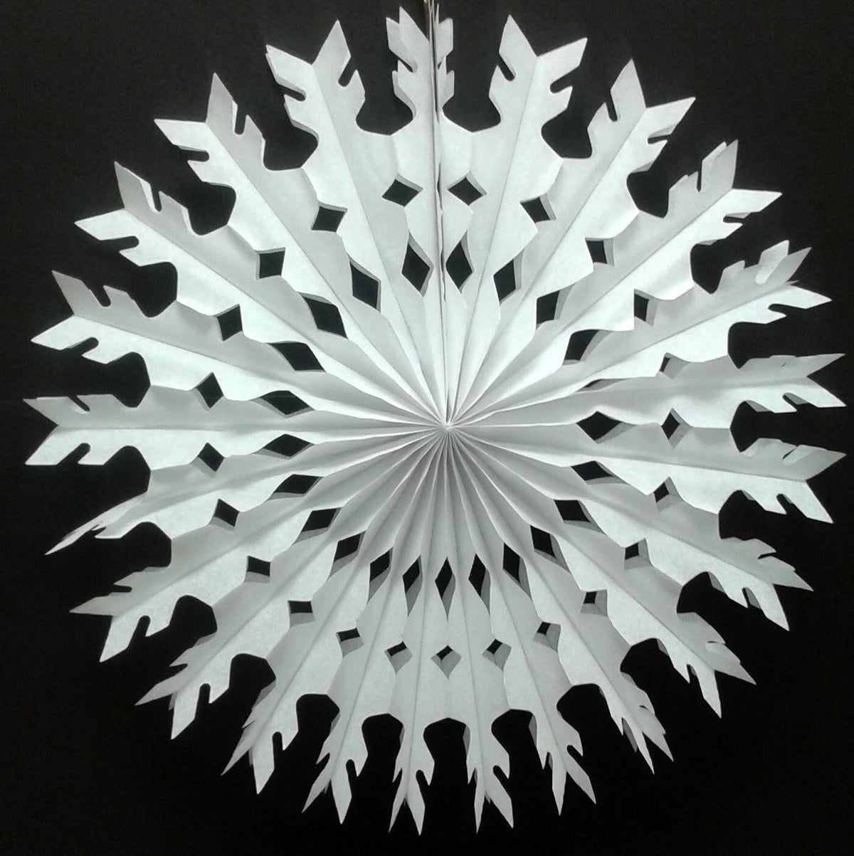 22" White Tissue Paper Snowflake