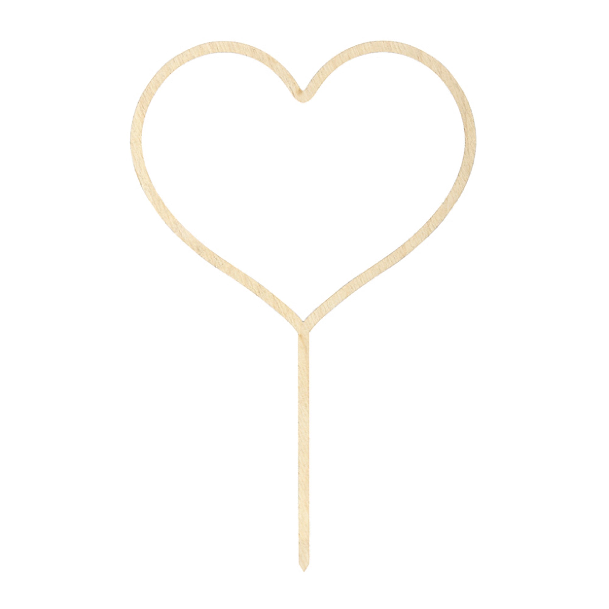 Wooden Heart Cake Topper - The Party Darling