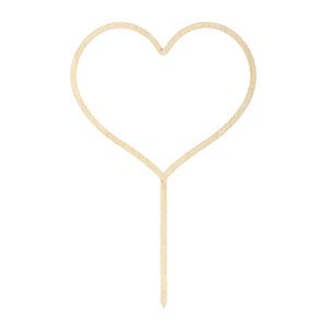 Wooden Heart Cake Topper - The Party Darling