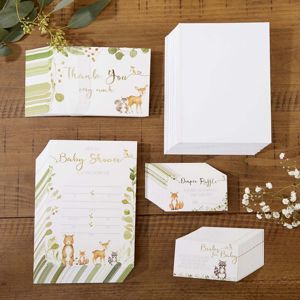 Woodland Baby Shower Invitation & Thank You Cards | The Party Darling