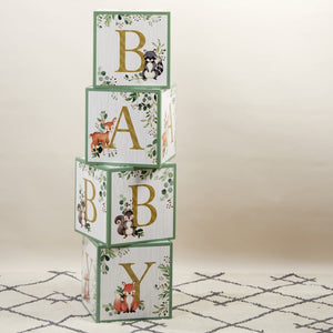 Woodland Baby Block Decorations - The Party Darling