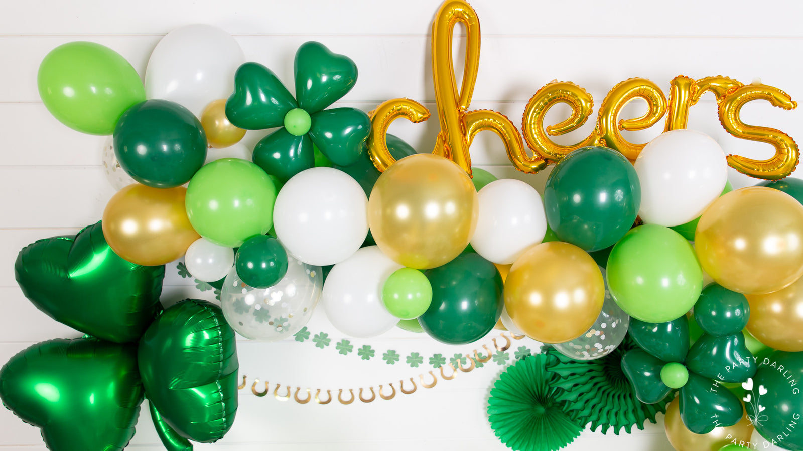 Green and Gold Balloon Garland  St Patrick's Day Party Decorations –  Swanky Party Box