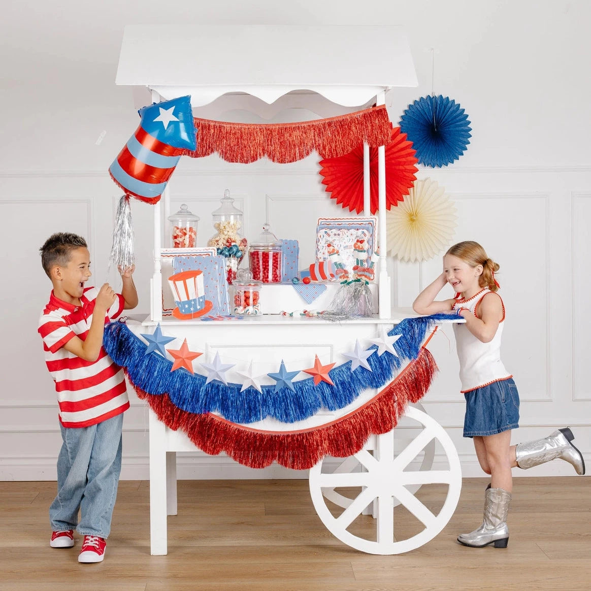 Fourth of July firecracker shaped balloon decoration
