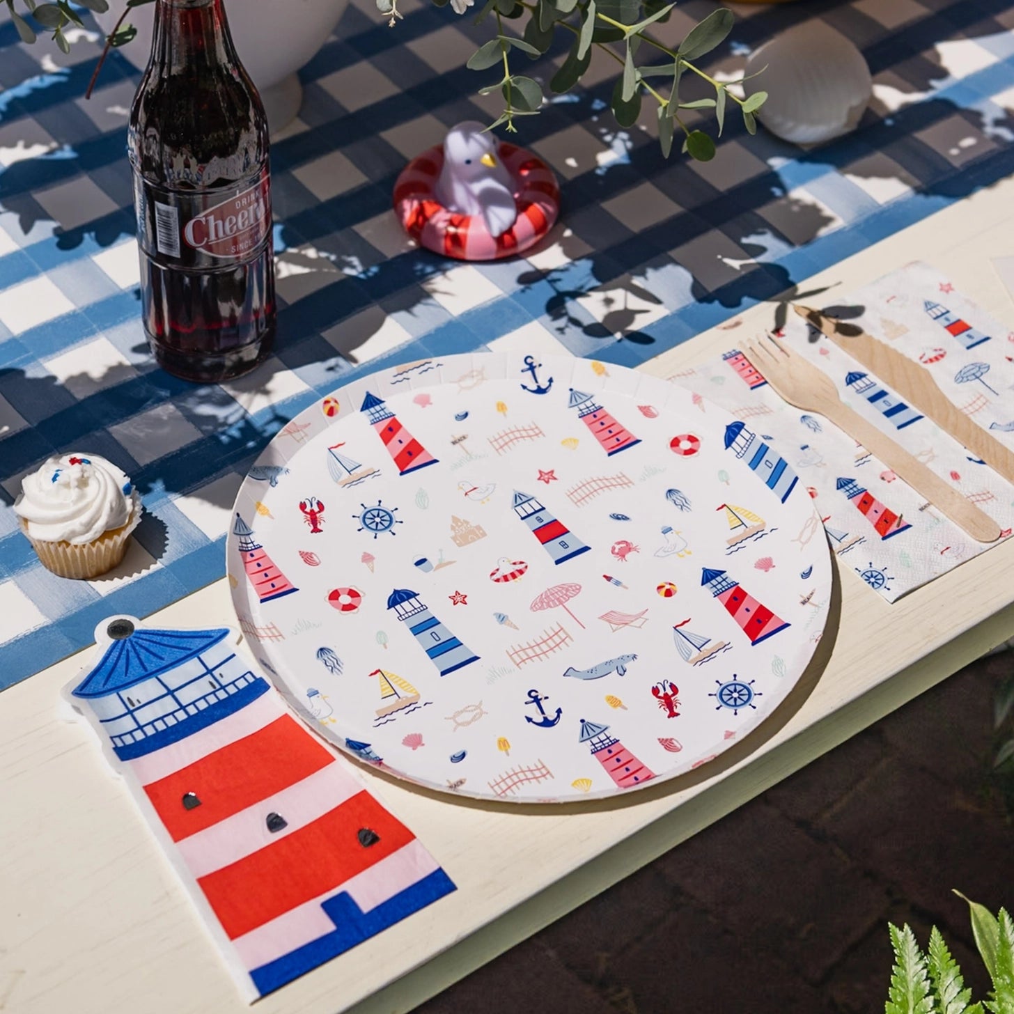Seaside and nautical tableware
