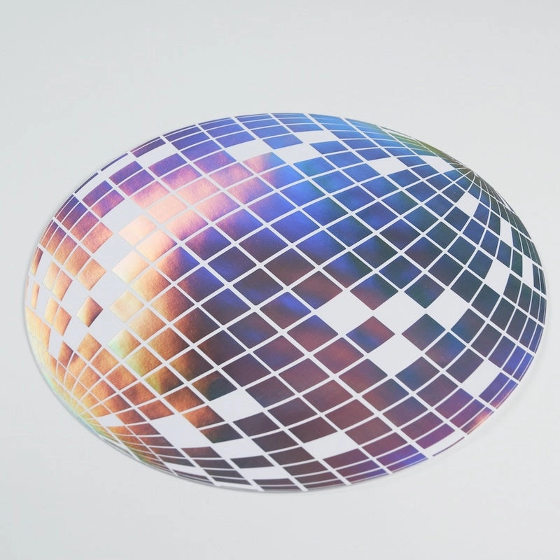 Colorful disco party placemat for table setting