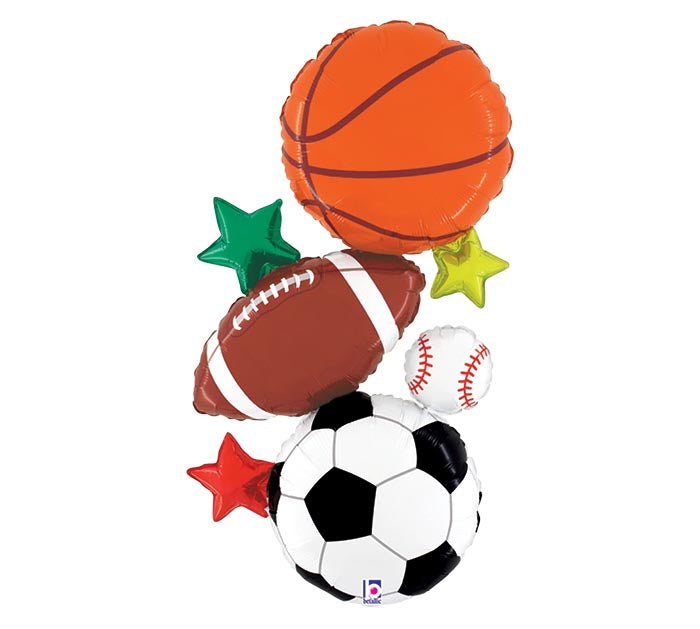 Multi-Sport Stacker Foil Balloon 37in | The Party Darling