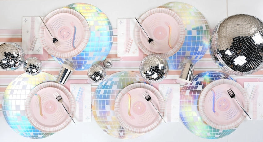 Disco themed party decorations