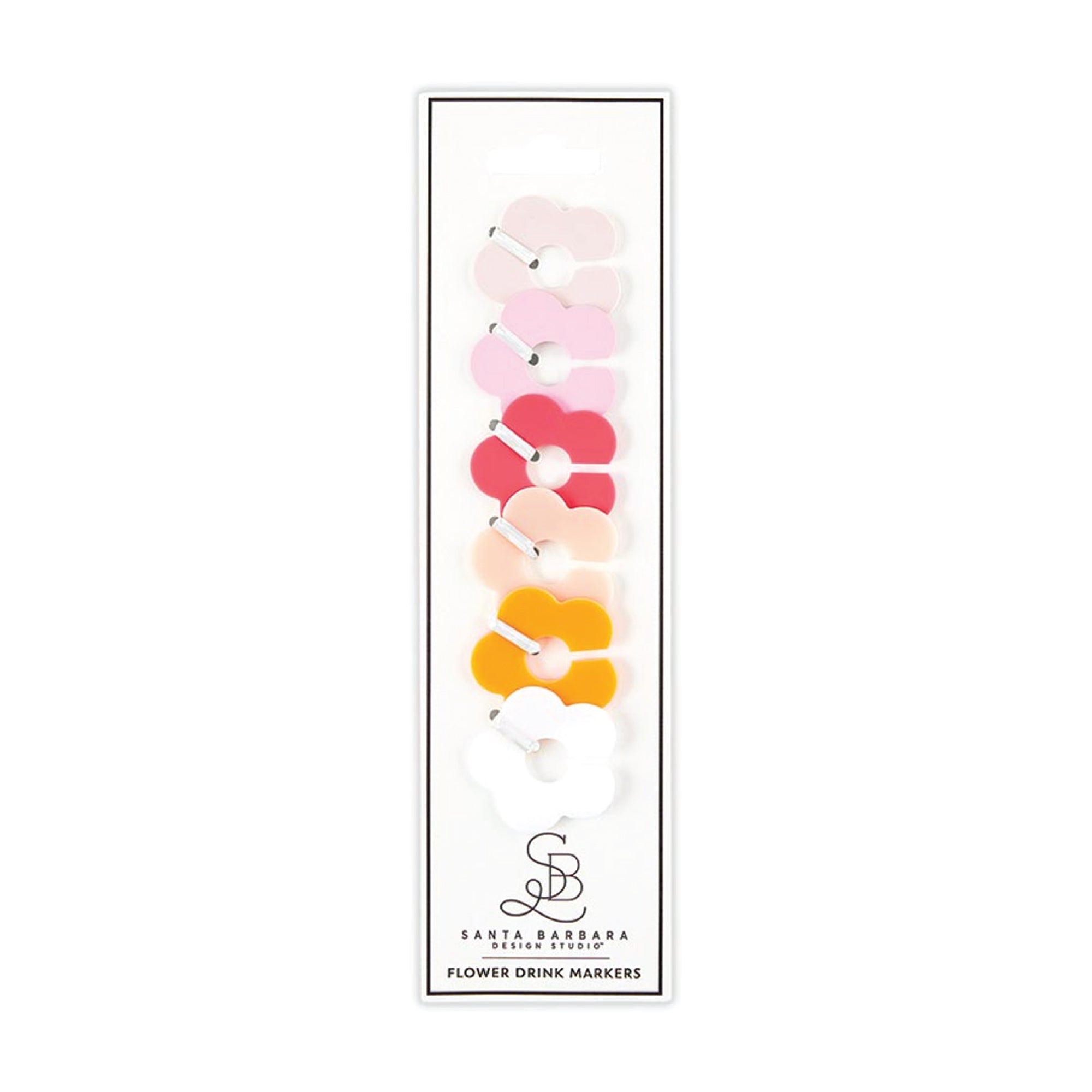 Acrylic Flower Drink Markers 6ct | The Party Darling