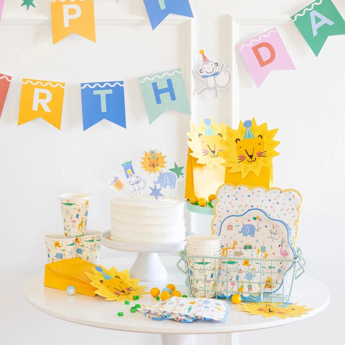 Colorful plate for Party Animal parties