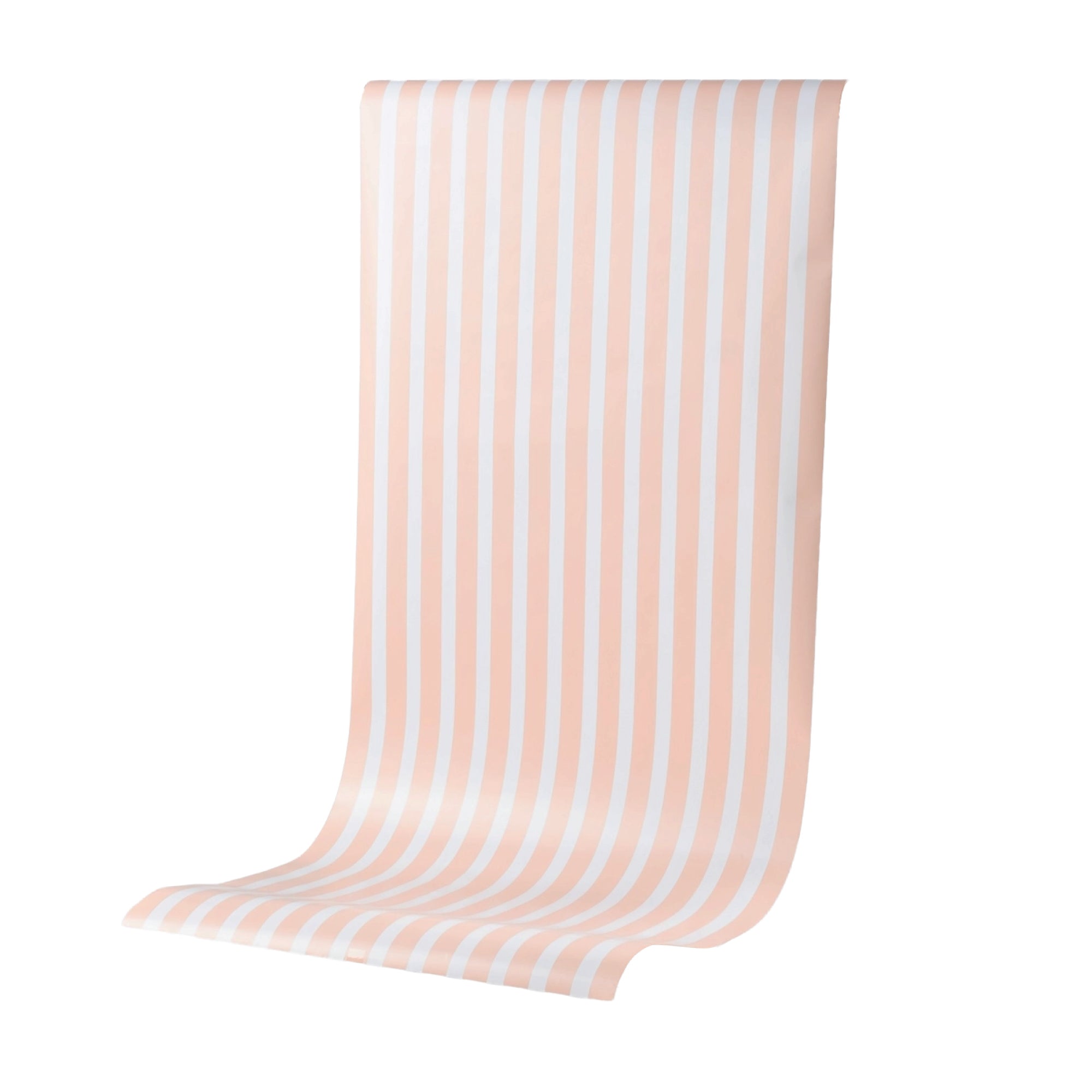 Baby pink and white striped table runner