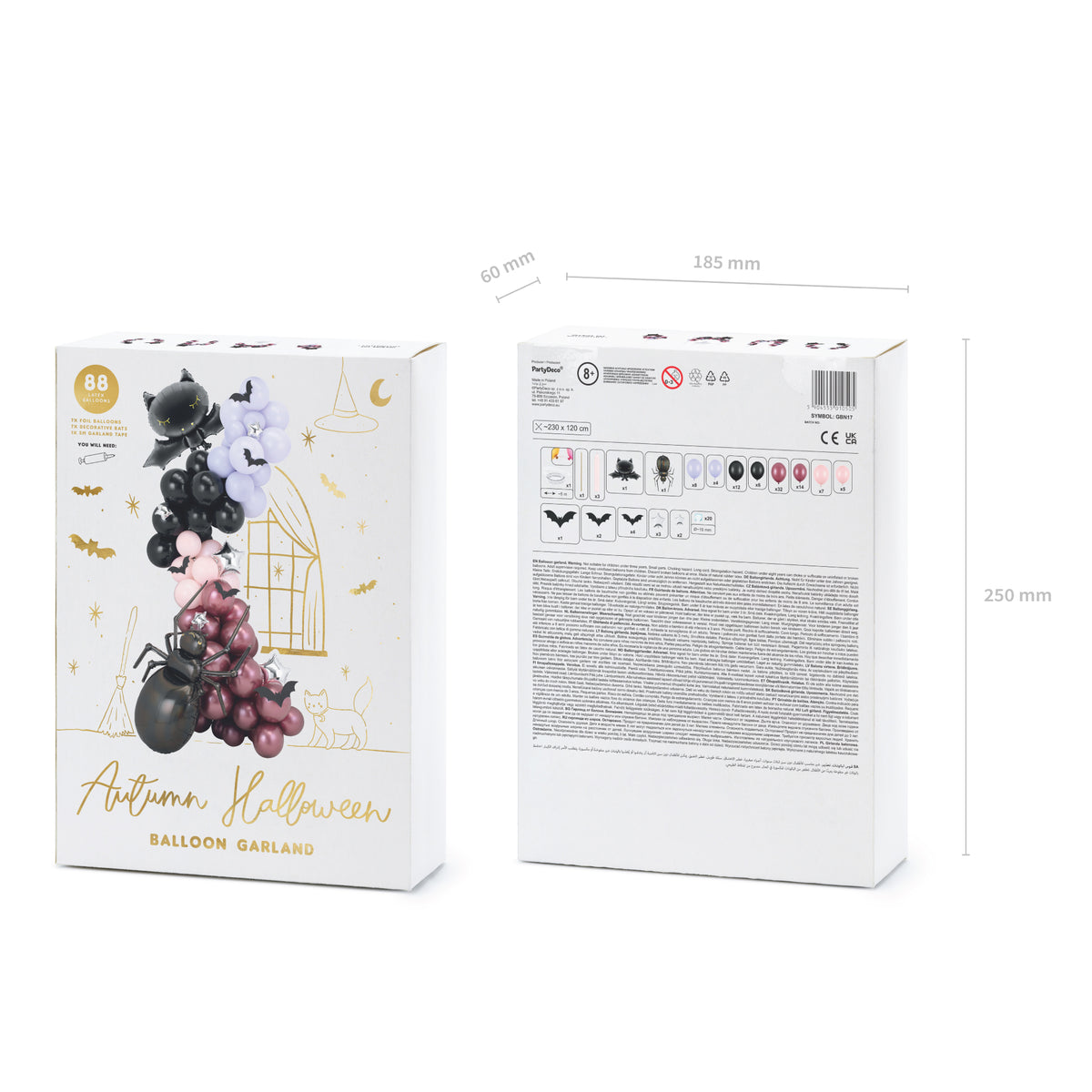 Bats &amp; Spiders Halloween Balloon Garland Kit Packaged | The Party Darling