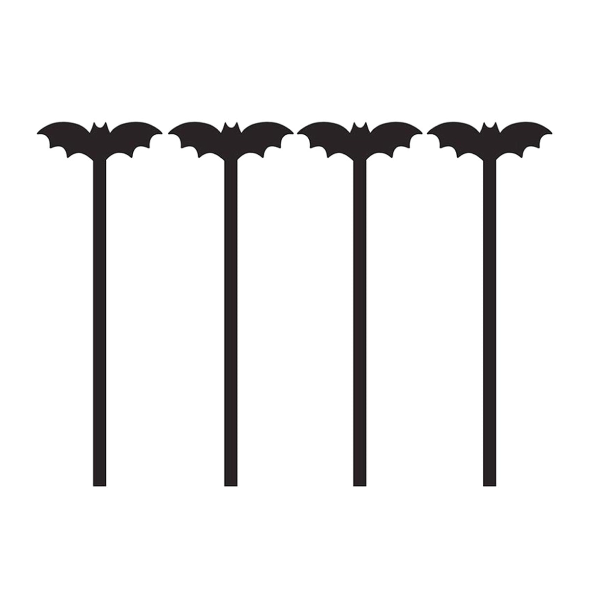 Black Bat Acrylic Drink Stirrers 4ct | The Party Darling